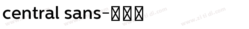 central sans字体转换